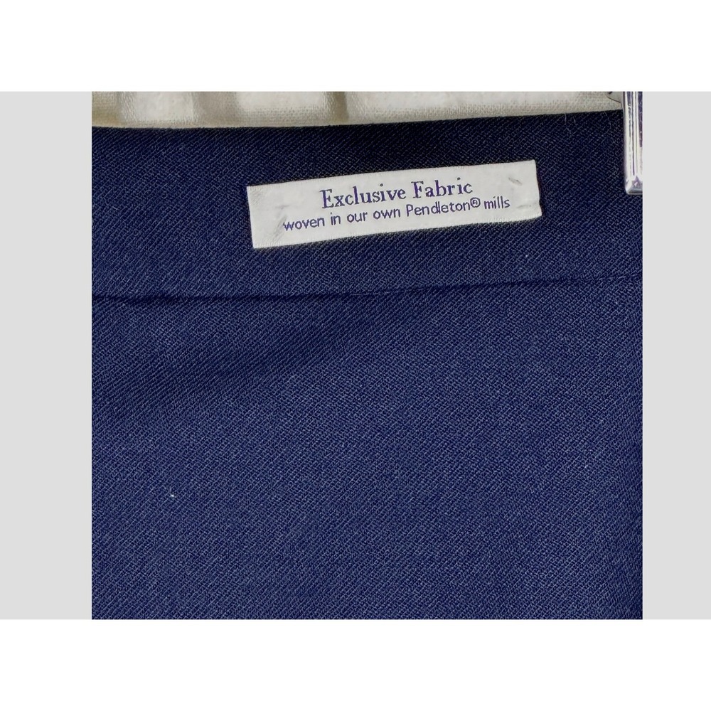 Pendleton Women Navy Blue Wool Blend Pencil Skirt Business Career Preppy Size 14 - Picture 4 of 14
